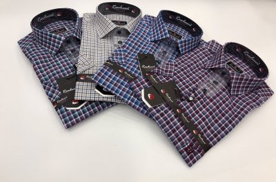 Newest Season Stylish Short sleeve Classic Checkered Cotton Men's Shirts